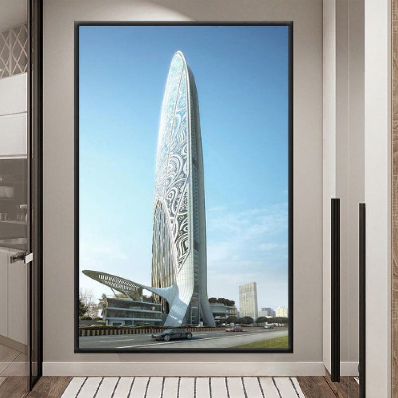 ماركتنا لوحة قماشية بتصميم مودرن مع برواز مجوف مقاس (50×70) قطعة واحدة - Image 1