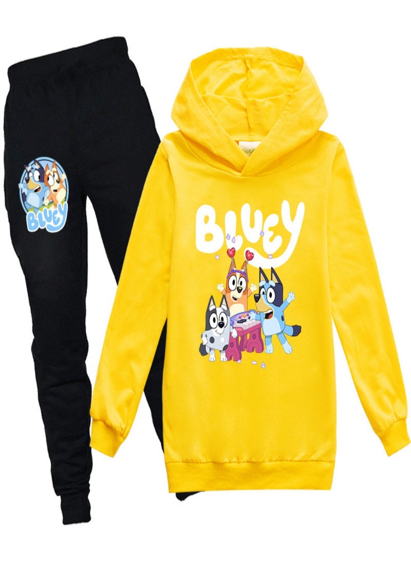 BLUEY Unisex long Sleeve Stylish Top hoodie cotton sweatshirts for Boys Girls Kid Children - Image 1