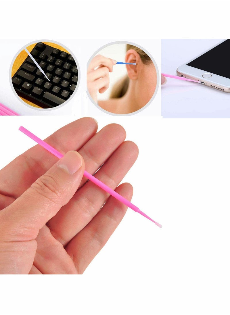 Excefore - Micro Applicators Brushes, Disposable Eyelashes Extensions Micro Brush Swabs Mascara Wands Applicator Grafting Tool for Makeup Eyelash Application, Removal and Clean (Pink, 100PCS) - Image 1