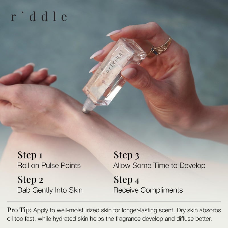 Riddle Original Roll On Pheromone Perfume Made in USA - Premium Rollerball Subtle Fragrance for Women - Long-Lasting Cruelty-Free Alcohol-Free Gentle on Skin - Ideal for Daily Use and Travel - Image 5