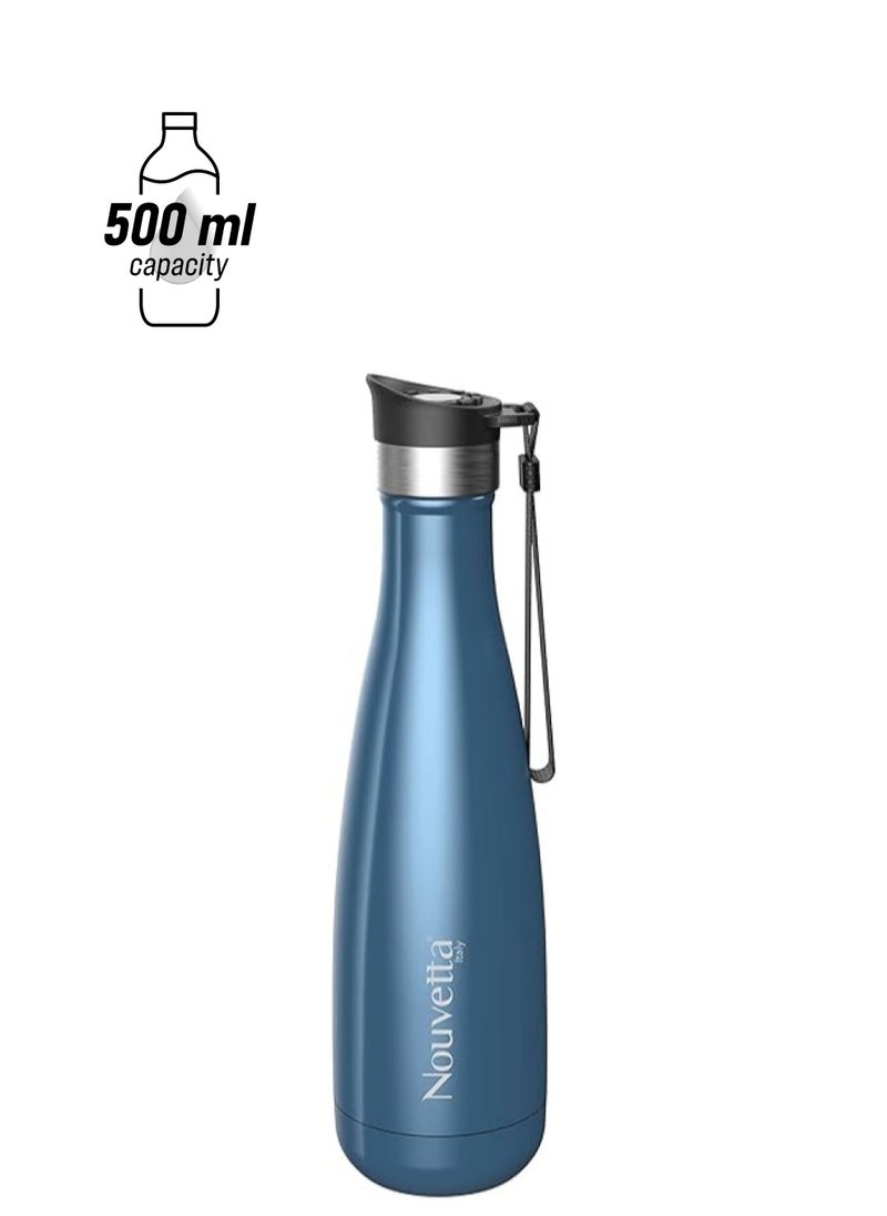 Atlasware Nouvetta LUFT DOUBLE WALL BOTTLE 500 ML - BLUE METALLIC  - Image 1