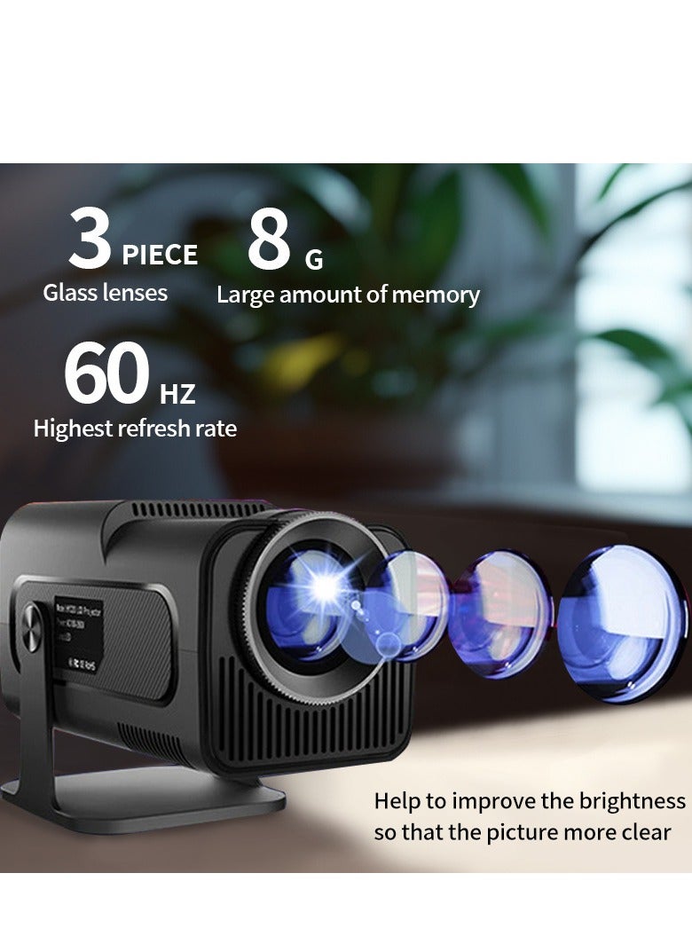 Projector HD Home Portable Cannon Projector Dormitory Camping Mobile Phone Wireless Same Screen Projector  - Image 3