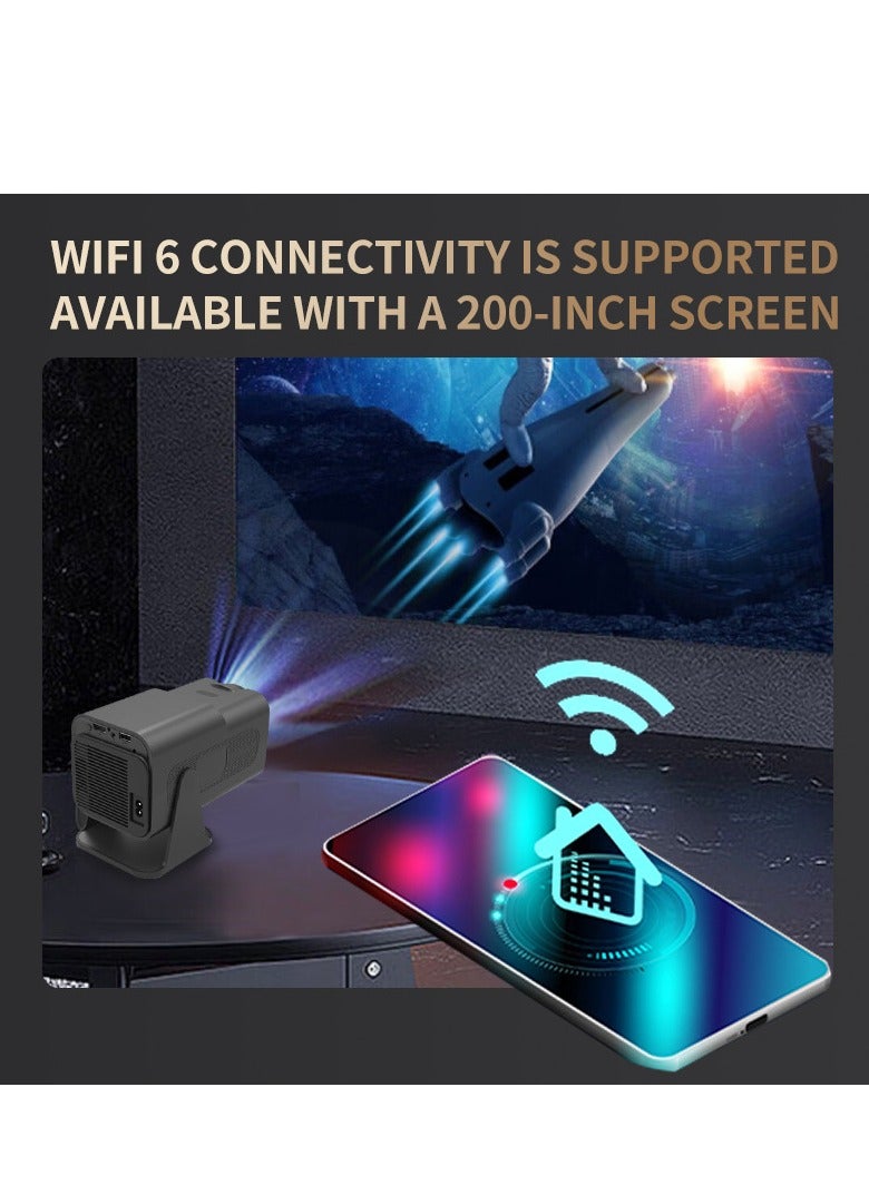 Projector HD Home Portable Cannon Projector Dormitory Camping Mobile Phone Wireless Same Screen Projector  - Image 2