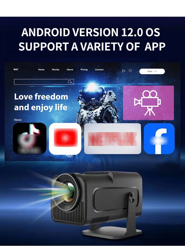 Projector HD Home Portable Cannon Projector Dormitory Camping Mobile Phone Wireless Same Screen Projector  - Image 4
