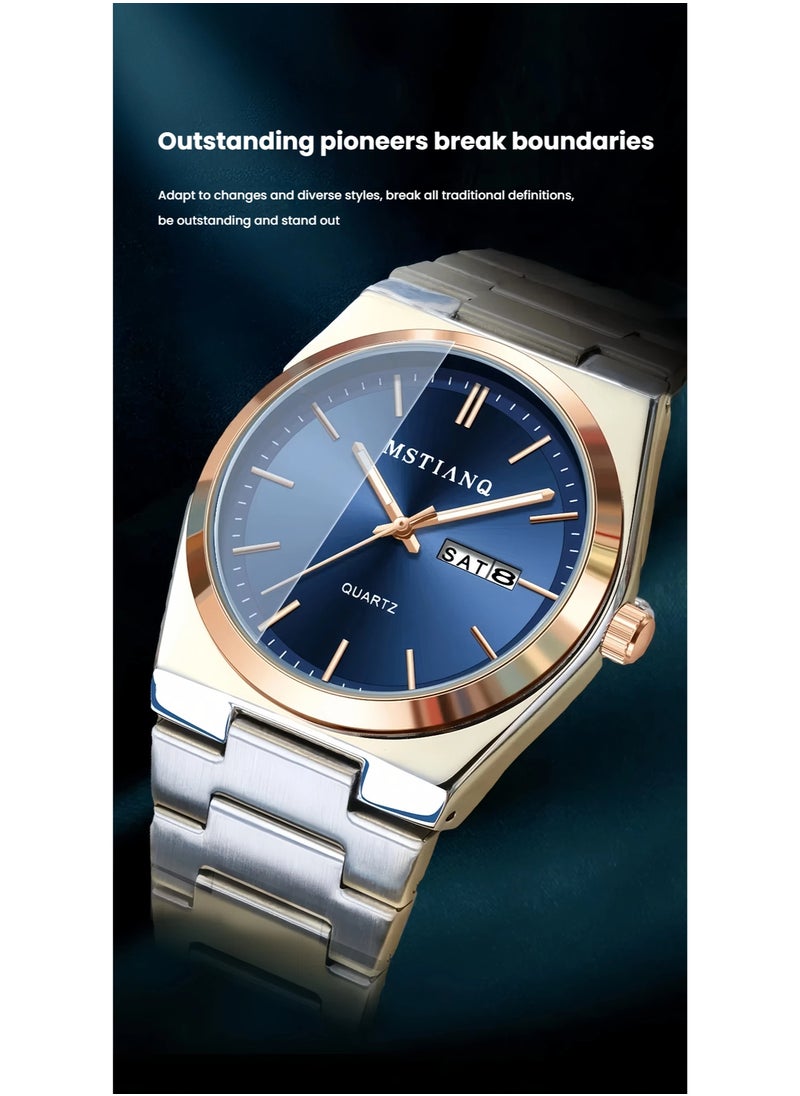 MSTIANQ Watches for Men Stainless Steel Quartz Water-Resistant Men's Watch  - Image 2