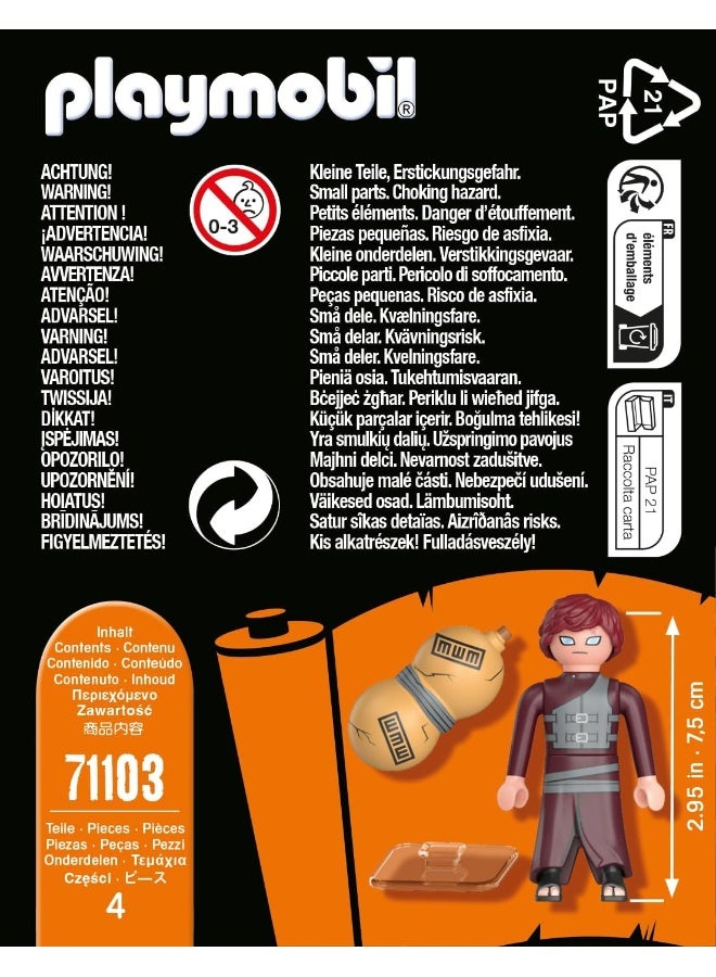 بلاي موبيل مجموعة بلايموبيل شخصية ناروتو - غارا مع إكسسوارات رمل، ميزات حركة، وشخصية قابلة للجمع | موديل 71103 | لعبة تعليمية للأطفال من عمر 4 سنوات فما فوق | 71103 - Image 5