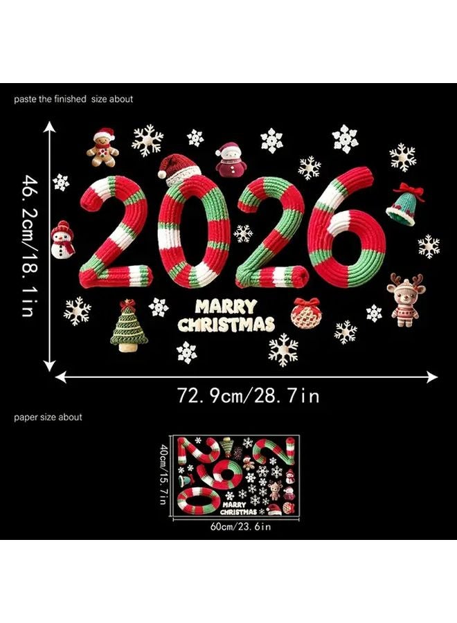 Christmas Window Stickers Removable Festive Wall Decor Holiday DIY Home Art - Image 4