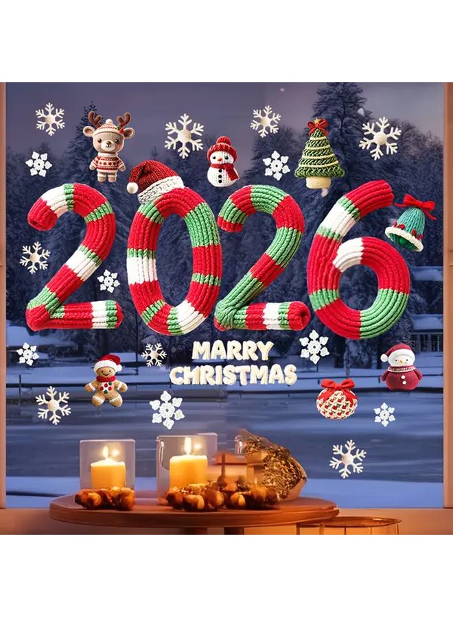 Christmas Window Stickers Removable Festive Wall Decor Holiday DIY Home Art - Image 5