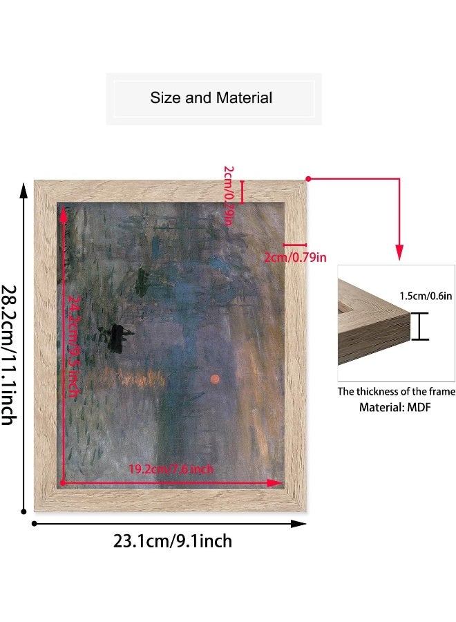 HoozGee Impression Sunrise Framed Wall Art Prints by Claude Monet - Image 5