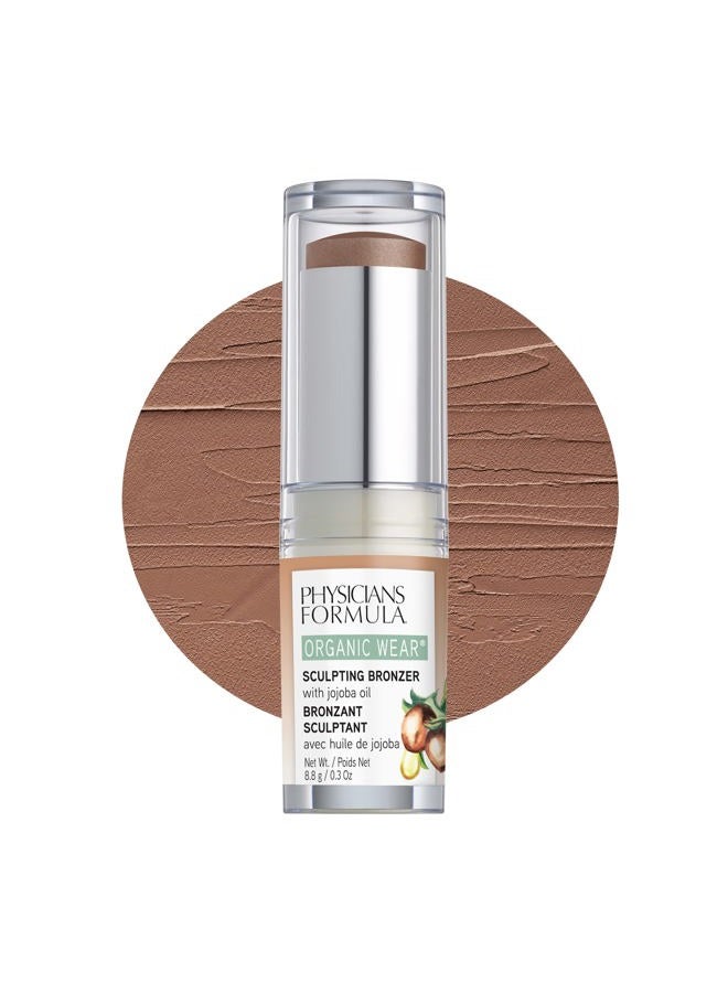 Physicians Formula Organic Wear All Natural Sculpting Face Bronzer Makeup Stick Mocha, Dermatologist Approved, 2- Mocha - Image 1