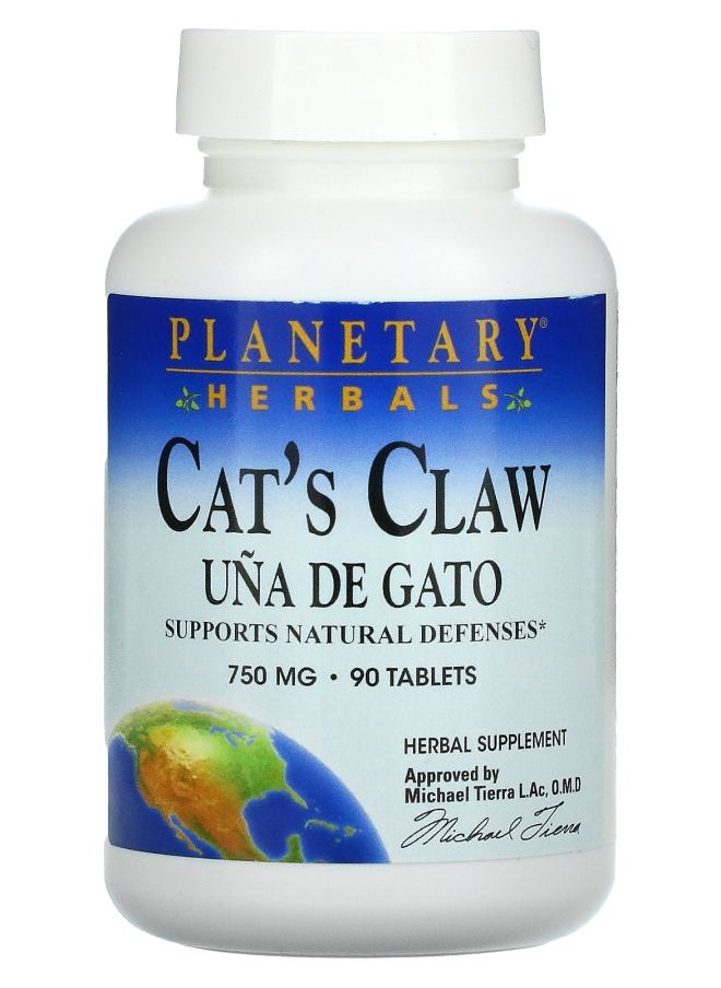 PLANETARY HERBALS Cat's Claw 750 mg 90 Tablets 