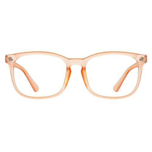 MAXJULI Blue Light Blocking GlassesComputer ReadingGamingTVPhones Glasses for Women MenMatte Light Brown
