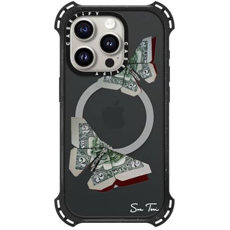 Casetify Bounce iPhone 15 Pro Case 【6X Military Grade Drop Tested / 21.3ft Drop Protection/Compatible with Magsafe】 - MONEYFLY iPhone CASE - Triple Black - Image 1