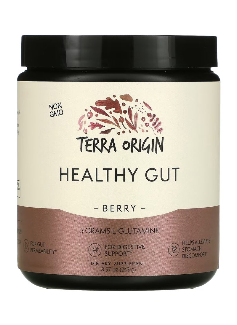 Terra Origin - Gut Health Formula, Digestive System Improvement Powder, Eliminates Bloating, Gas, and Food Allergies, Berry Flavor, 8.57 oz (243 g) - Image 1
