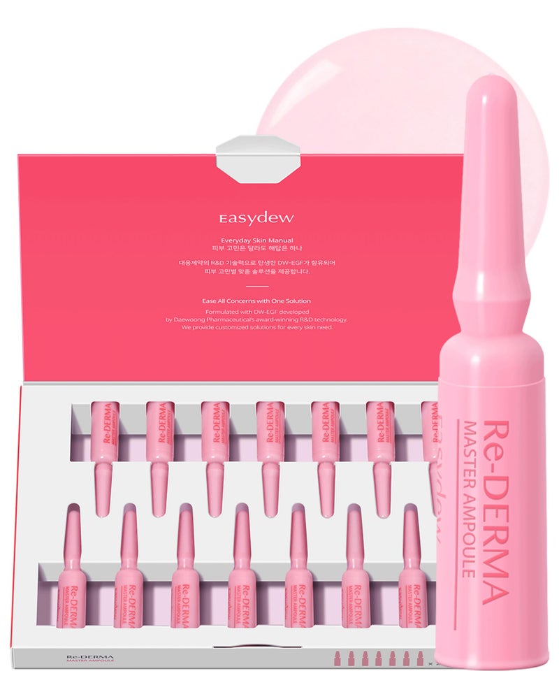 EASYDEW DWEGF Peptide ReDERMA Master Ampoule Korean AntiAging Skincare Facial Serum Firming Restore skin vitality Smooth fine lines and wrinkles with Oligo peptide Niacinamide 042fl oz