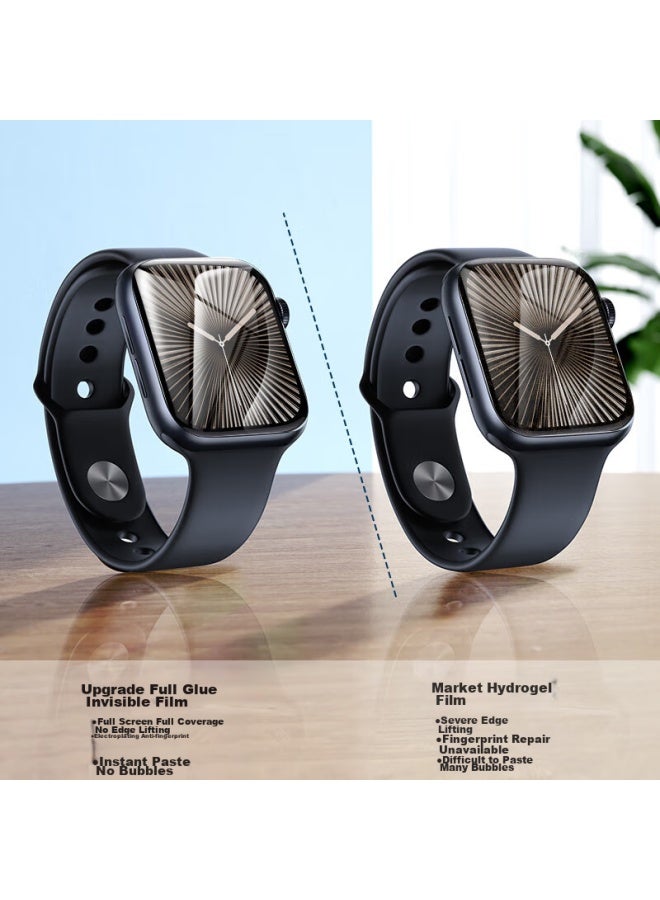 Smorss Screen Protector For Apple Watch S10, Protective Film For Apple Watch S10, Full Adhesive Hydrogel Film, Non-tempered Glass, Light Fingerprint Resistant, 46mm - Image 3