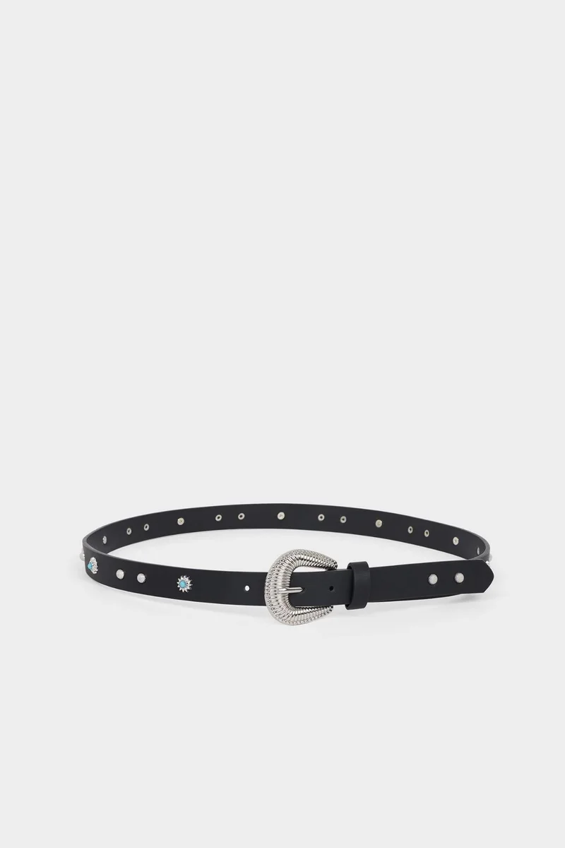ديفاكتو Woman Oval Buckle Faux Leather