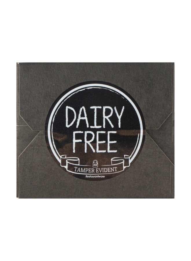Restaurantware Label Tek 2 Inch Tamper-Evident Stickers For Dairy Free Food, 500 Rolled Tamper Seal Stickers - Chalkboard Design, For Safe Food Delivery, Black With White Font Plastic To Go Stickers, - Image 2