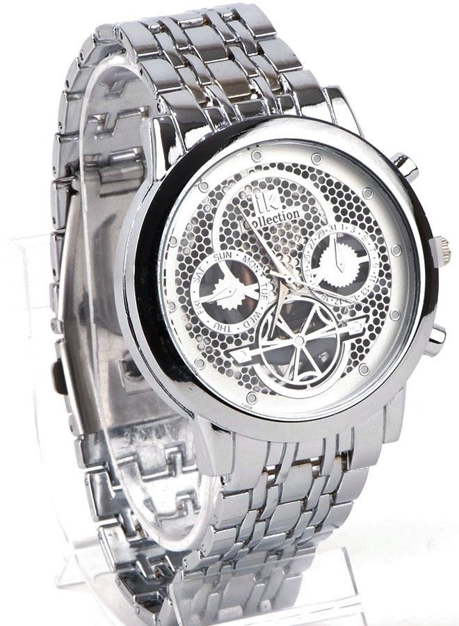AK IK Men’s Casual Watch - Silver stainless steel band -IK26 - Image 1