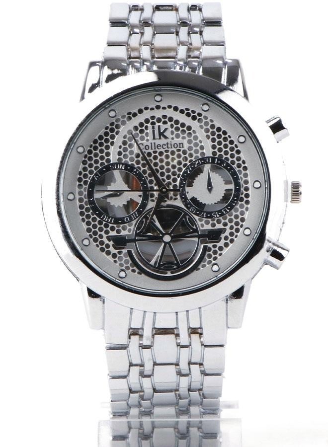 AK IK Men’s Casual Watch - Silver stainless steel band -IK26 - Image 3