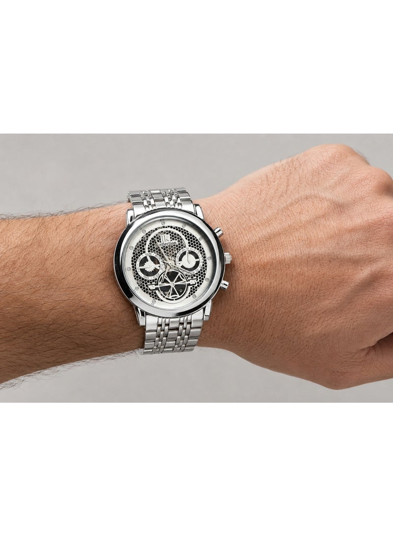 AK IK Men’s Casual Watch - Silver stainless steel band -IK26 - Image 5