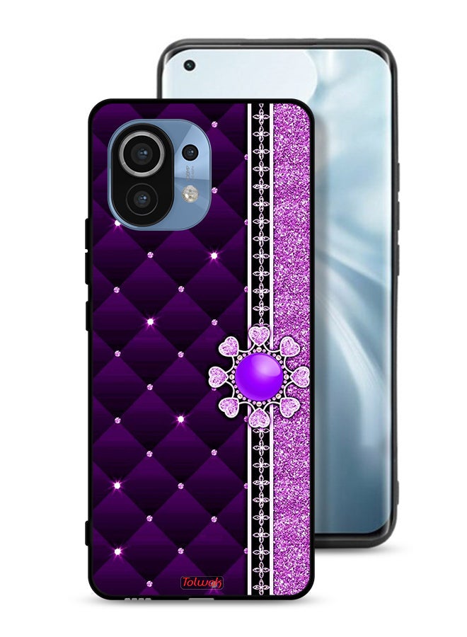 Tolwak Xiaomi Mi 11 Protective Case Cover Glitter Hearts - Image 1