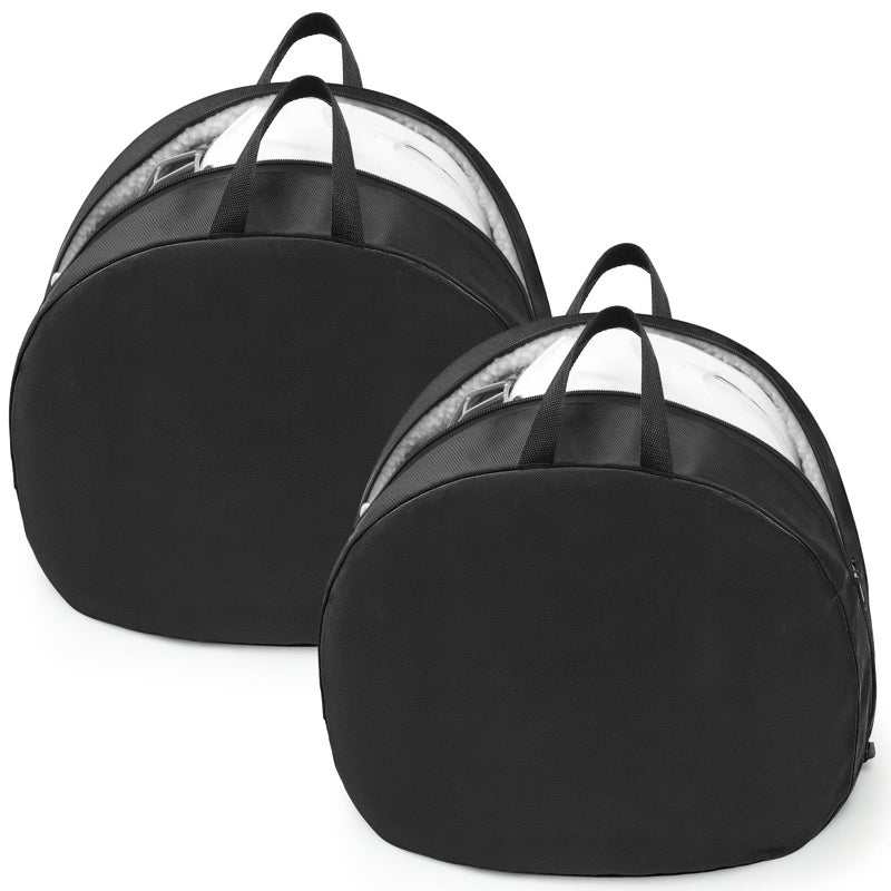 Yeyeplum Helmet Bag with Fleece Lining Zipper Handle Nylon Durable Mx Motorcycle Helmet Storage Bag Medium Waterresistant for Ski Snowmobile Dirt Bicycle Bike Storage AccessoriesBlack2 - Image 2