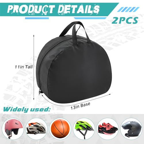 Yeyeplum Helmet Bag with Fleece Lining Zipper Handle Nylon Durable Mx Motorcycle Helmet Storage Bag Medium Waterresistant for Ski Snowmobile Dirt Bicycle Bike Storage AccessoriesBlack2 - Image 3