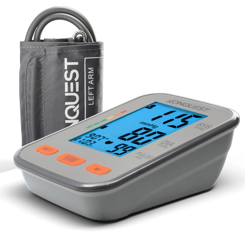 KONQUEST جهاز قياس ضغط الدم الأوتوماتيكي كونكويست KBP-2704A - كفة ضغط دم قابلة للتعديل كبيرة - شاشة مضيئة كبيرة - كاشف نبض غير منتظم - مقياس ضغط الدم الرقمي - جهاز مراقبة للاستخدام المنزلي - Image 2