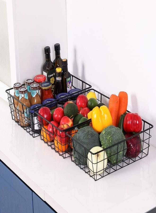 Wetheny Wire Baskets with Handles (Black) - Image 5