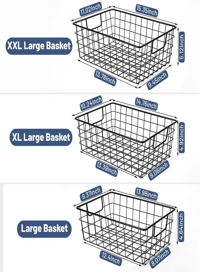 Wetheny Wire Baskets with Handles (Black) - Image 4