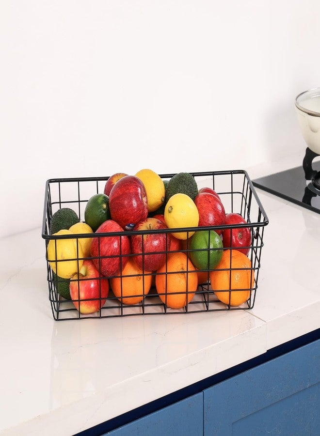 Wetheny Wire Baskets with Handles (Black) - Image 2