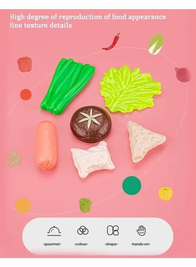 Kids Barbecue Simulation Food Cooking Model Toys, 109PCS, Kitchen Players Set, Kids Educational Interactive Gifts - Image 3