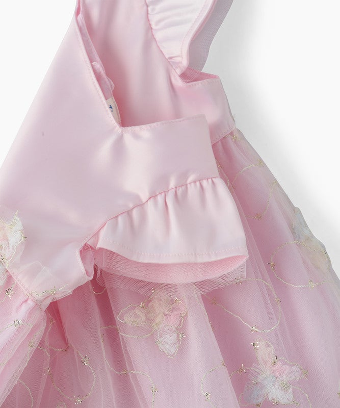 Tiny Hug BABY GIRLS’ PARTY DRESS FEATURING A TEXTURED MESH - Image 4