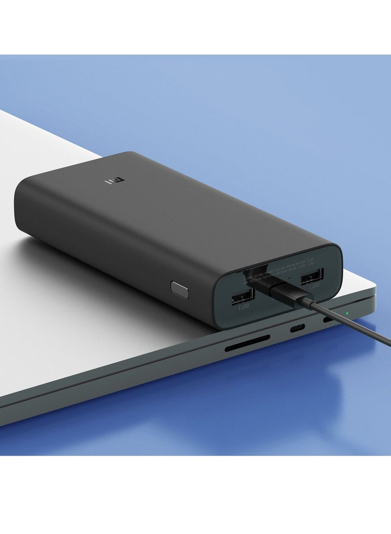 مي فاشون Xiaomi Mi 20000 mAh Power Bank 74Wh 4A 2 USB A Port Rapid Charge جهازين في وقت واحد من النوع C منفذ إدخال شاحن محمول لهواتف iPhone iPad Galaxy الذكية - Image 3