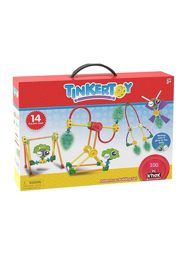 Tinkertoy Tinkertoy Adventures Building Set - 100 Parts - Ages 3 & Up - Creative Preschool Toy  - Image 1