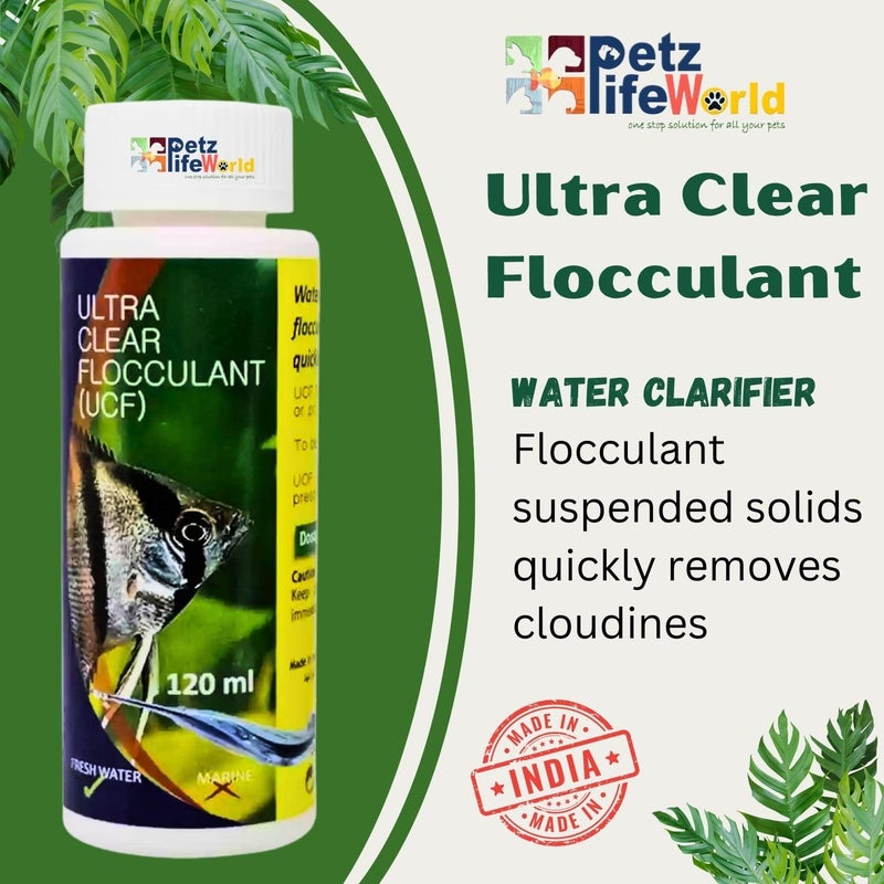 VAYINATO Aquatic Remedies (Pack of 2 * 120ml UCF- Ultra Clear Flocculant) Aquarium Fish Tank Water Clarifier | Quickly Removes Cloudiness | Suitable for Fresh Water - Image 4