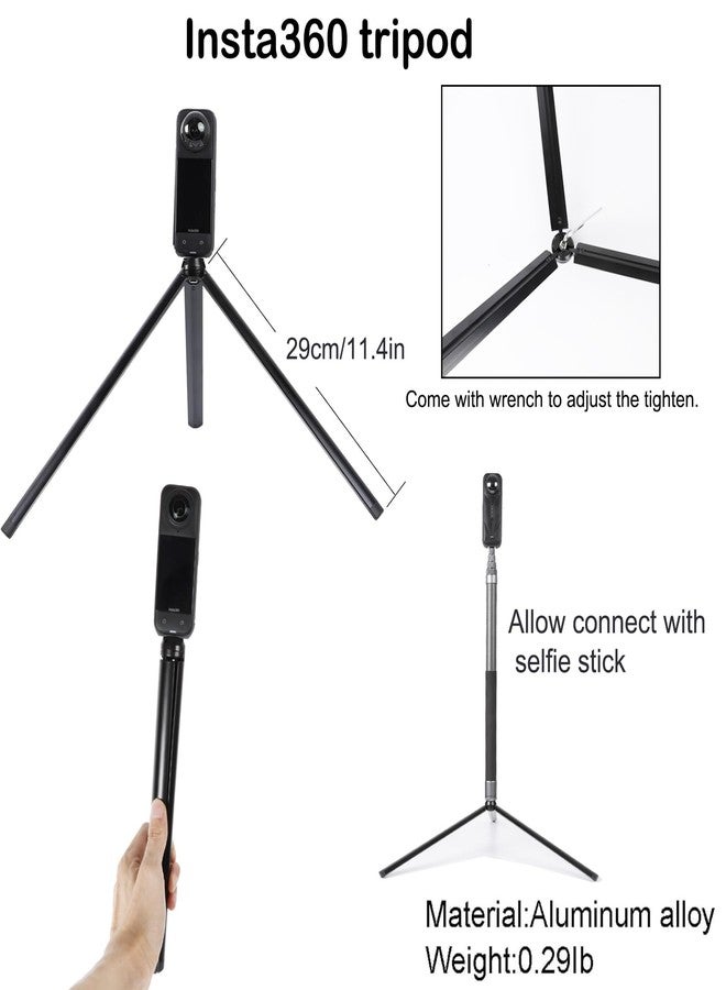 PellKing 3m/17-118 Inch Carbon Fiber Selfie Stick+29cm Aluminium Alloy Tripod for Insta360 X5/X4,Invisible Ultra Long Extension Pole for Insta360 ONE X5 X4 X 3 ONE X2 ONE R ONE RS X3 Action Camera - Image 5