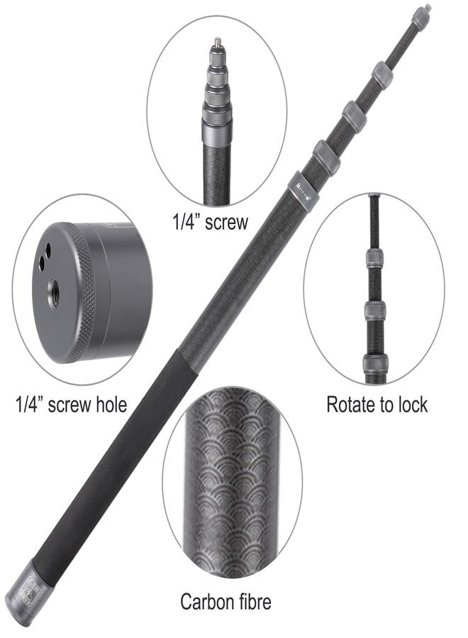 PellKing 3m/17-118 Inch Carbon Fiber Selfie Stick+29cm Aluminium Alloy Tripod for Insta360 X5/X4,Invisible Ultra Long Extension Pole for Insta360 ONE X5 X4 X 3 ONE X2 ONE R ONE RS X3 Action Camera - Image 4