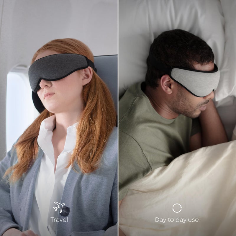 OSTRICH PILLOW Ostrichpillow Eye Mask, Sleep Mask for Men Women 100% Blackout, No Pressure On Eyes, Soft & Breathable, Adjustable Fit, Travel Bag Included - Image 5