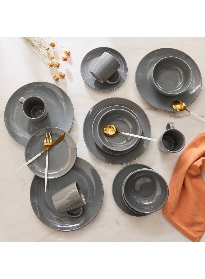 Home Box 16-Piece Grey Dinner Set for 4 - Image 1
