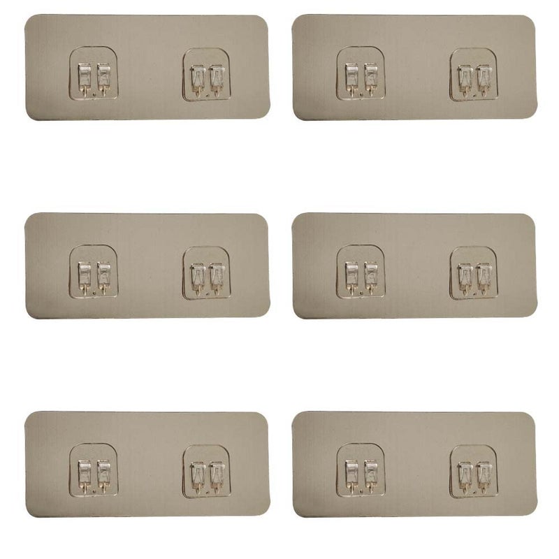 HYDERON Magic Adhesive Sticker for Bathroom Self Corner Shelves Pack of 6+ Pcs (Size- 6x13.6 cm) - Image 1