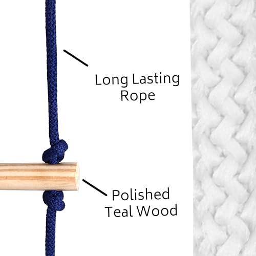 VIXERA Rope Ladder for Kids | Climbing Stairs for Kids | Wooden Ladder for Kids for Physical Activity | Indoor Outdoor Games for Kids Ninja - Image 5