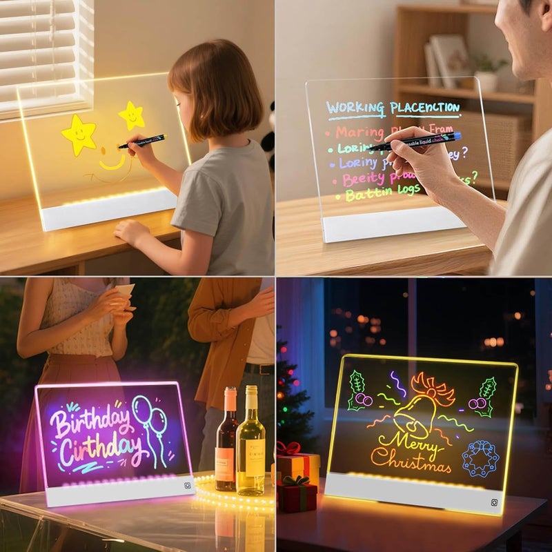 طاولة الرسم الخفيفة القابلة لإعادة الشحن من Whltzf، شاشة كبيرة 13.7 بوصة، 7 ألوان RGB، ضوء قابل للتعديل، لوحة رسم فنية هدية، لوحة رسم قابلة لإعادة الشحن، ضوء سريري - Image 2