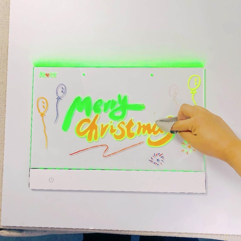 طاولة الرسم الخفيفة القابلة لإعادة الشحن من Whltzf، شاشة كبيرة 13.7 بوصة، 7 ألوان RGB، ضوء قابل للتعديل، لوحة رسم فنية هدية، لوحة رسم قابلة لإعادة الشحن، ضوء سريري - Image 4