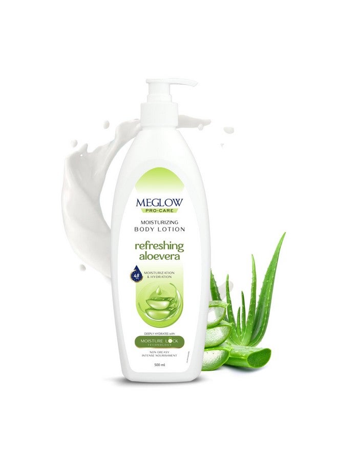 MEGLOW Pro-Care Moisturizer Body Lotion For Women/Men (500Ml)-Enriched With Refreshing Aloevera | Body Lotion For Dry Skin | Deeply Hydrates With 48Hrs Moisture Lock Technology - Image 1
