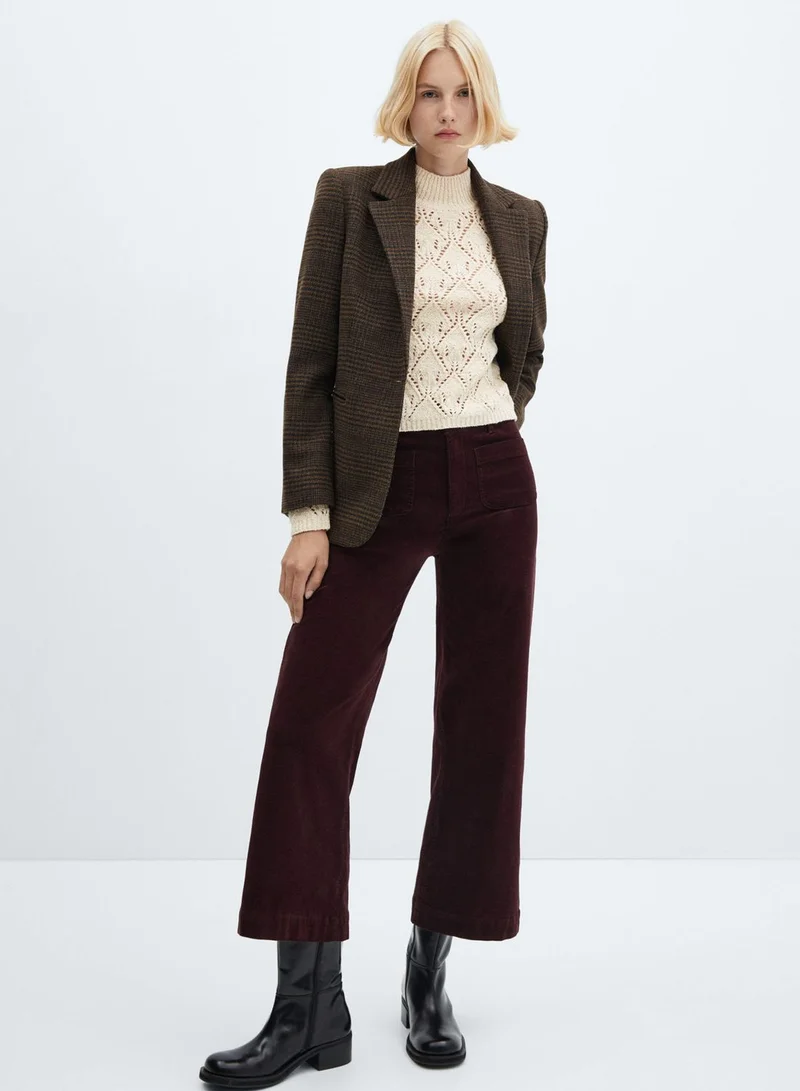 MANGO High Neck Openwork Sweater