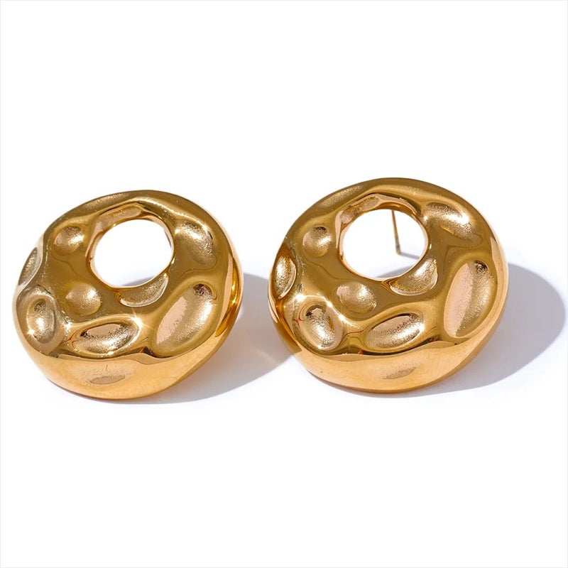 حلق أستانليس ستيل ذهبي - Image 1