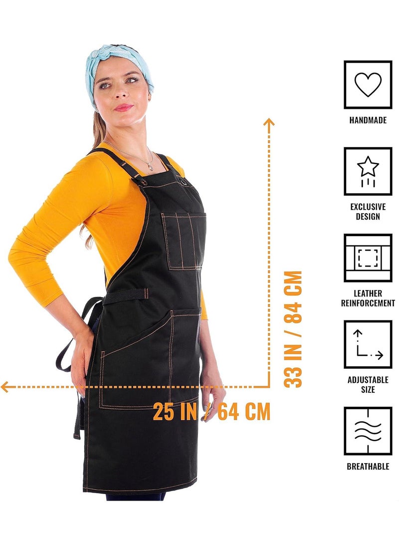 Creative Design Thickened Canvas Gardening Waterproof Coffee Work Apron