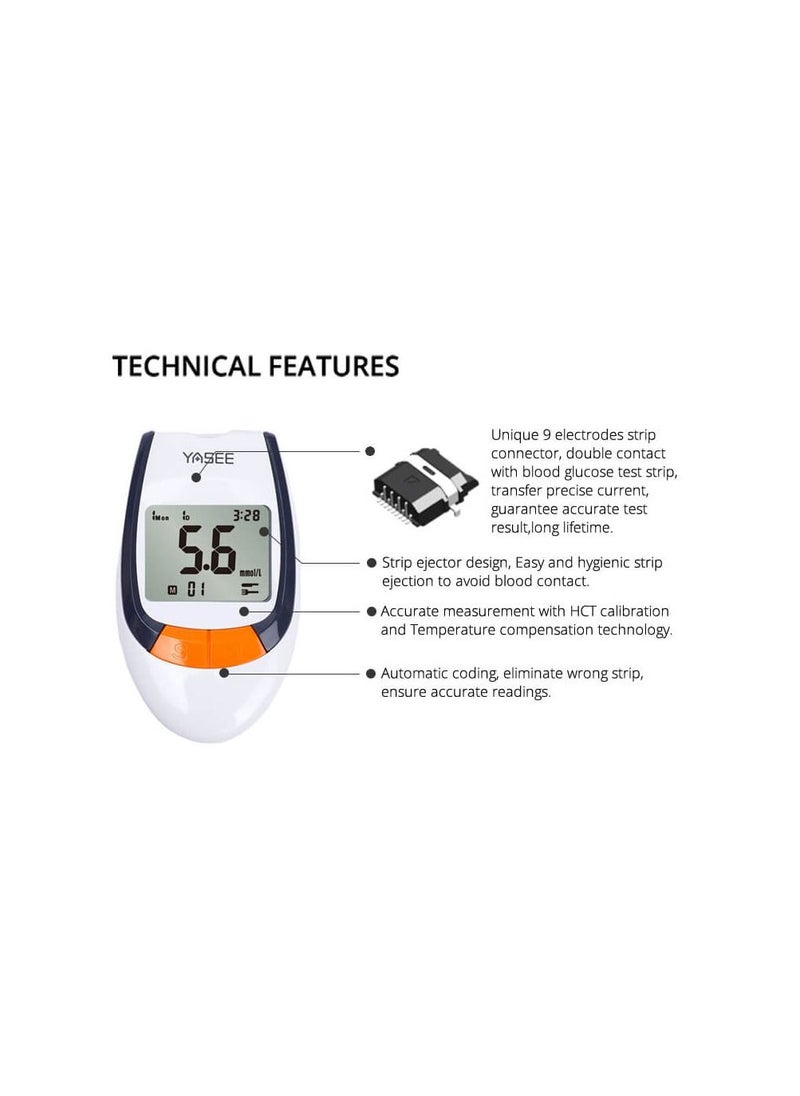 YASEE - High quality Yasee model blood glucose meter GLM-77 glucometer price test strips - Image 1